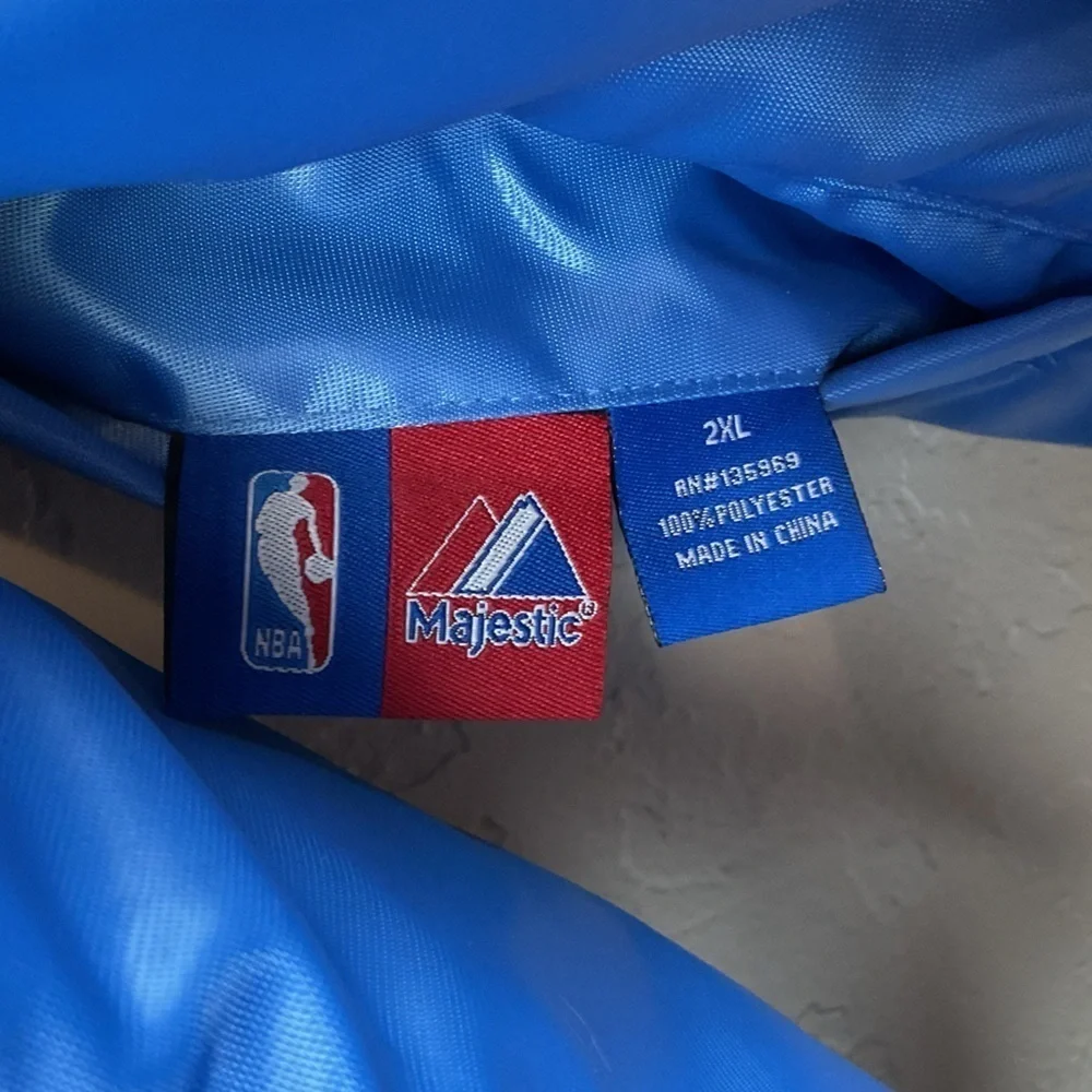 Men’s Majestic Oklahoma City Thunder NBA Satin Reversible Jacket Basketball 2XL